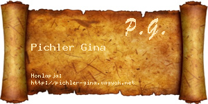 Pichler Gina névjegykártya